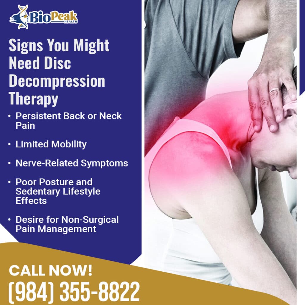 Disc decompression therapy